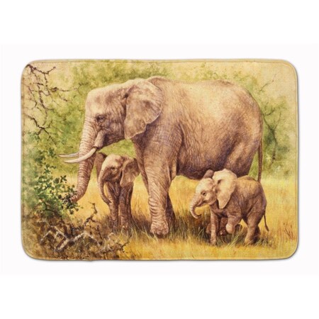 Carolines Treasures Elephants by Daphne Baxter Machine Washable Memory Foam Mat BDBA0112RUG